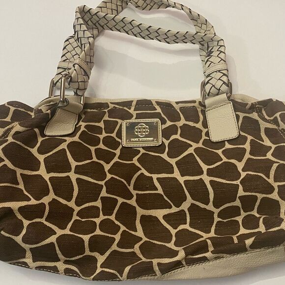 Dana Buchman Brown & Cream Animal Print Women's Large Handbag-Mobwife - Picture 9 of 15